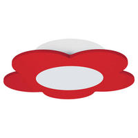KINDERDECKENLEUCHTE Fiore 33/20 cm  - Rot, Basics, Holzwerkstoff/Kunststoff (33/20cm)