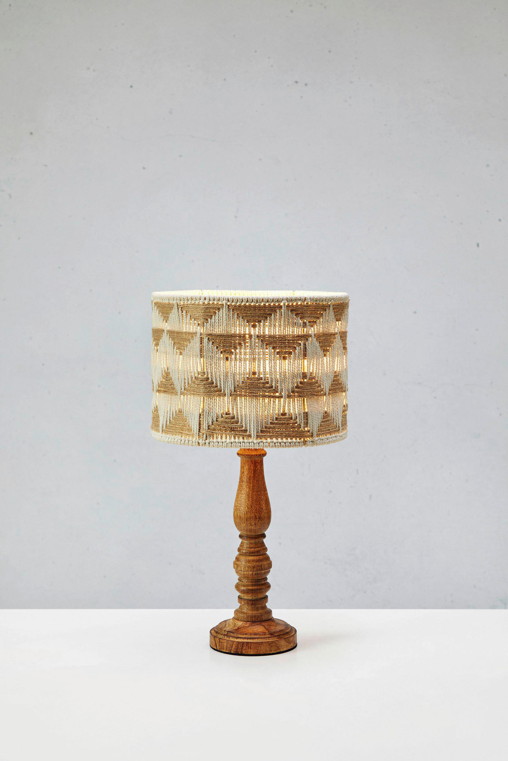TISCHLEUCHTE ANO 25/45 cm   - Beige/Multicolor, Basics, Holz/Textil (25/45cm) - Markslöjd