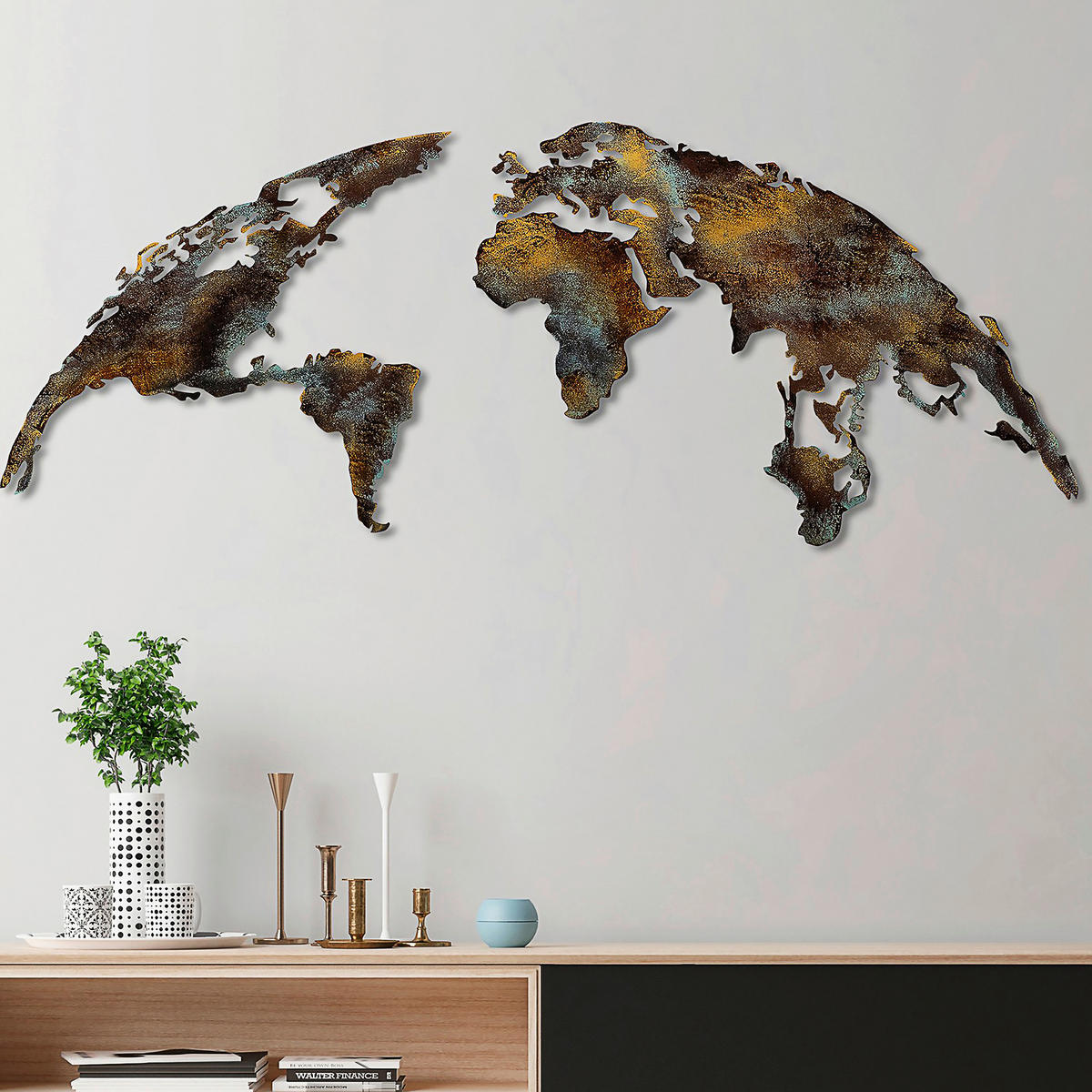 METALLBILD  - Multicolor, Basics, Metall (59/150cm)
