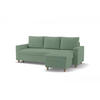 ECKSOFA MARCO in Chenille Mintgrün  227/96 cm  - Buchefarben/Mintgrün, Design, Holz/Holzwerkstoff (227/96cm) - MID.YOU