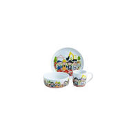 KINDERGESCHIRRSET 3-teilig  - Weiss/Multicolor, Konventionell, Keramik - Van Well
