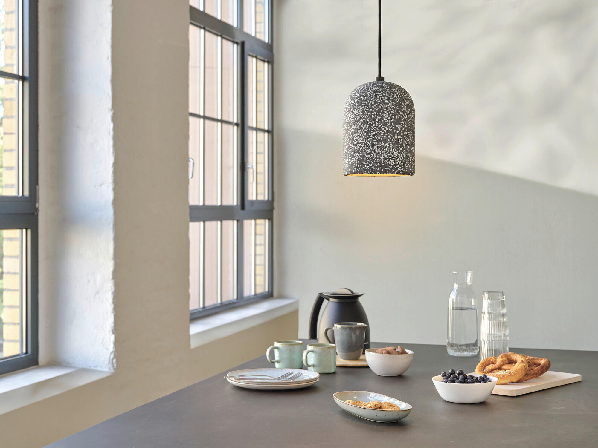 HÄNGELEUCHTE 15/150 cm  - Schwarz, Basics, Stein (15/150cm) - Osram