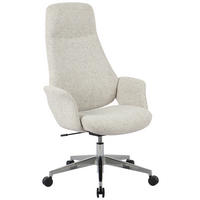CHEFSESSEL  in Webstoff Chromfarben, Beige  - Chromfarben/Beige, Design, Kunststoff/Textil (80/117/126.5/59cm) - Novel