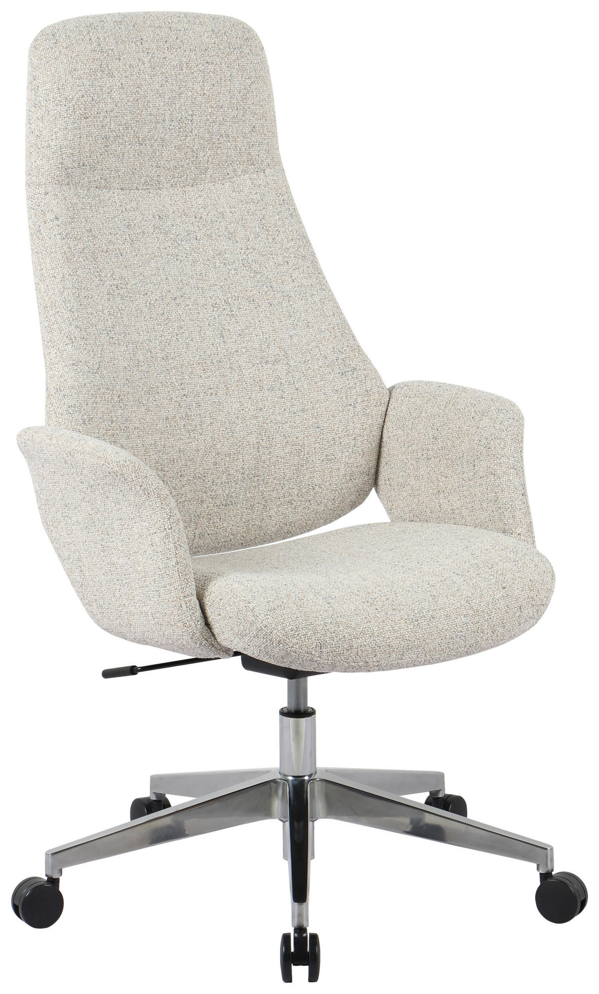 CHEFSESSEL  in Webstoff Chromfarben, Beige  - Chromfarben/Beige, Design, Kunststoff/Textil (80/117/126.5/59cm) - Novel