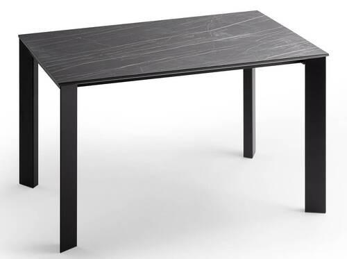 ESSTISCH in Metall, Keramik 120/75/80 cm  - Schwarz/Grau, Design, Keramik/Metall (120/75/80cm) - Novel