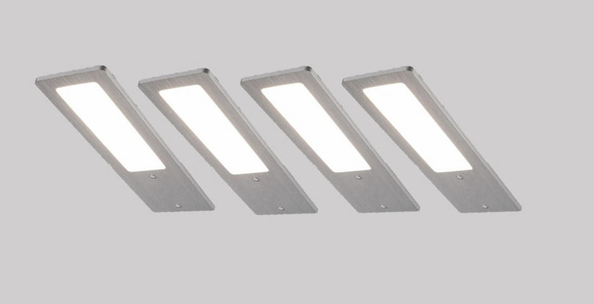 UNTERBAULEUCHTEN-SET 6/0,5/19 cm   - Alufarben, Basics, Metall (6/0,5/19cm)