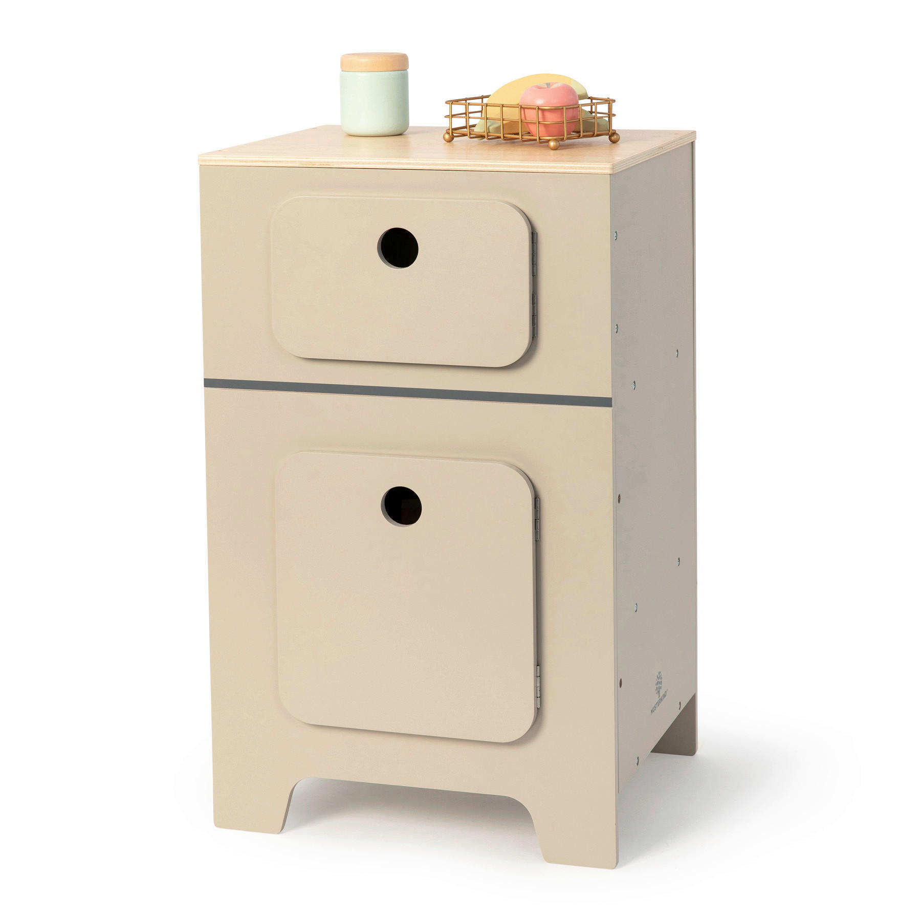 KINDERKÜCHE MIX & MATCH  - Naturfarben/Grau, Basics, Holz/Holzwerkstoff (35/31,5/60cm) - MUSTERKIND