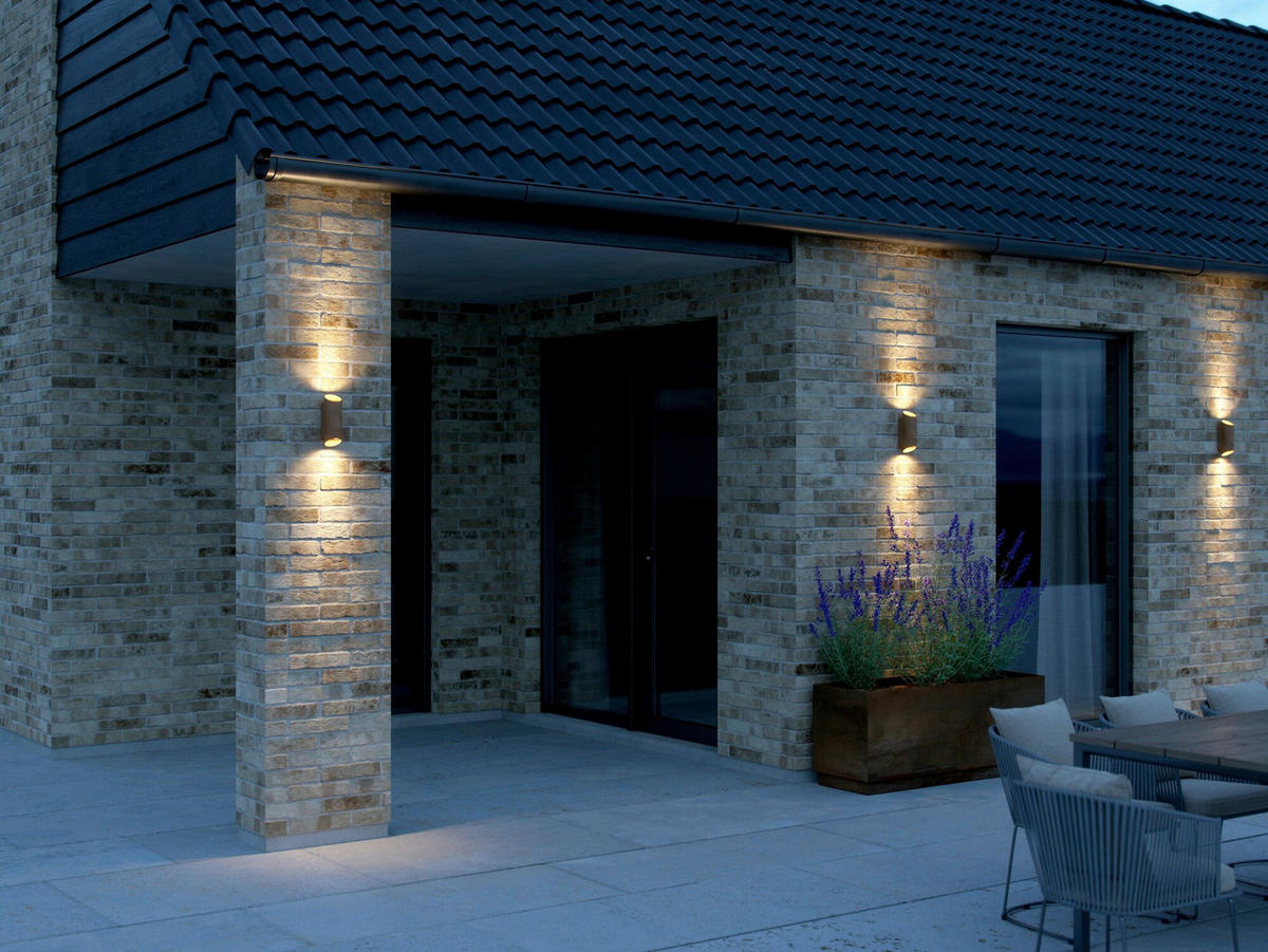 WANDLEUCHTE Nico 7,7/23,5 cm  - Rostfarben, Design, Metall (7,7/23,5cm) - Nordlux