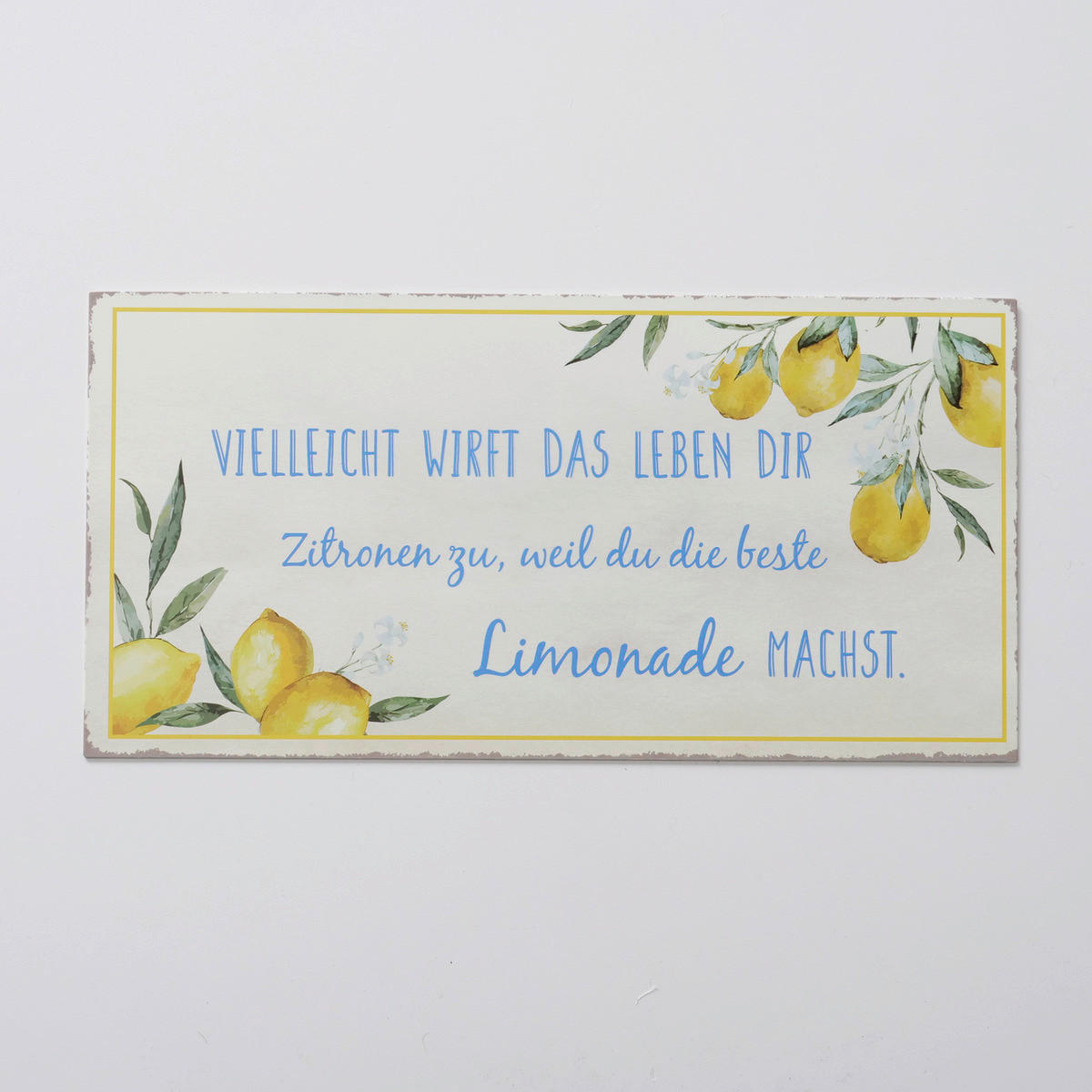 DEKOSCHILD 40/20 cm  - Blau/Gelb, Basics, Metall (40/20cm)