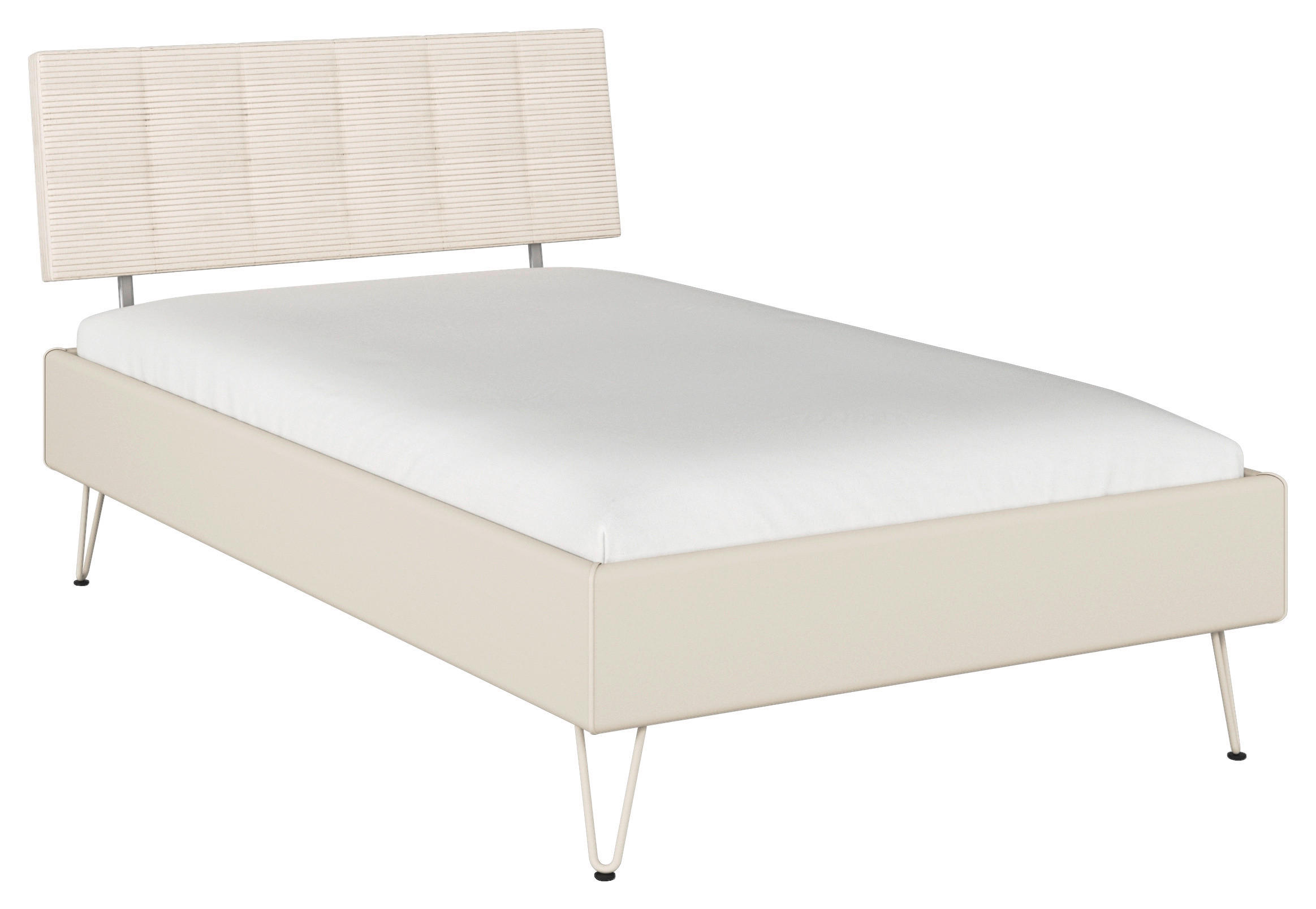 BETT 120/200 cm  in Champagner  - Champagner, Design, Textil/Metall (120/200cm) - Carryhome