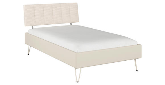 BETT 120/200 cm  in Champagner  - Champagner, Design, Holzwerkstoff/Textil (120/200cm) - Carryhome