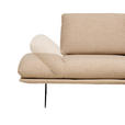 ECKSOFA  in Flachgewebe Beige  155/234 cm  - Beige/Schwarz, Design, Textil/Metall (155/234cm) - Dieter Knoll