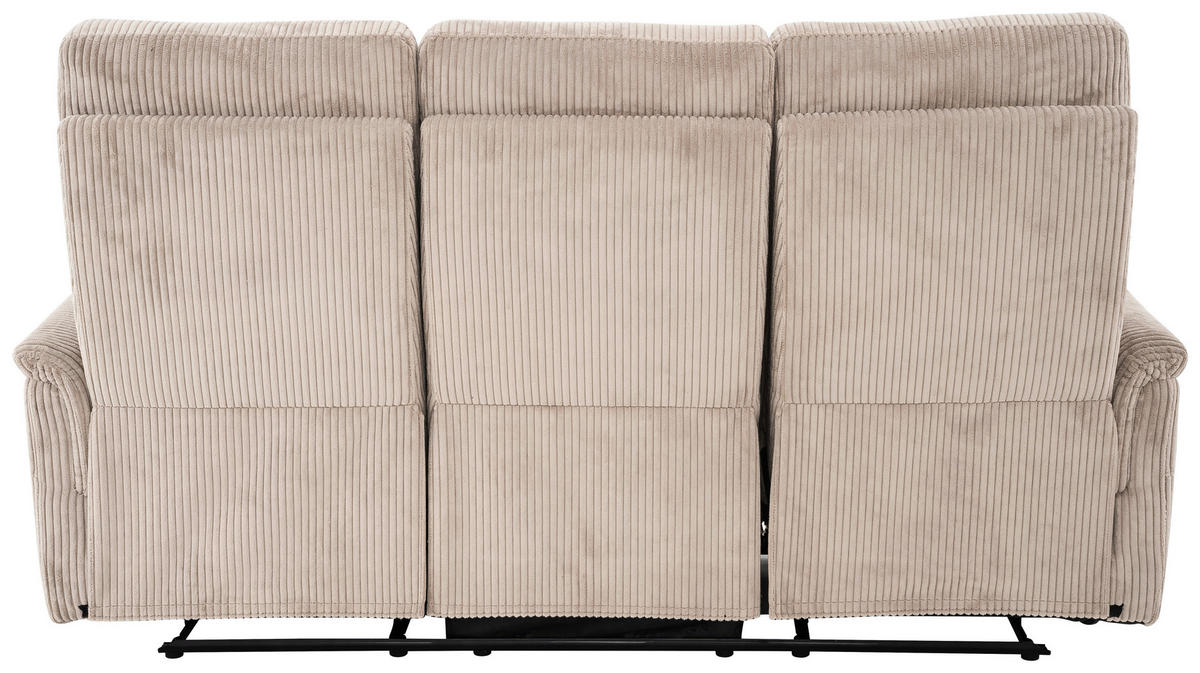 3-SITS SOFFA i manchester ljusbrun  - ljusbrun/svart, Design, metall/textil (184/108/89cm) - Livetastic