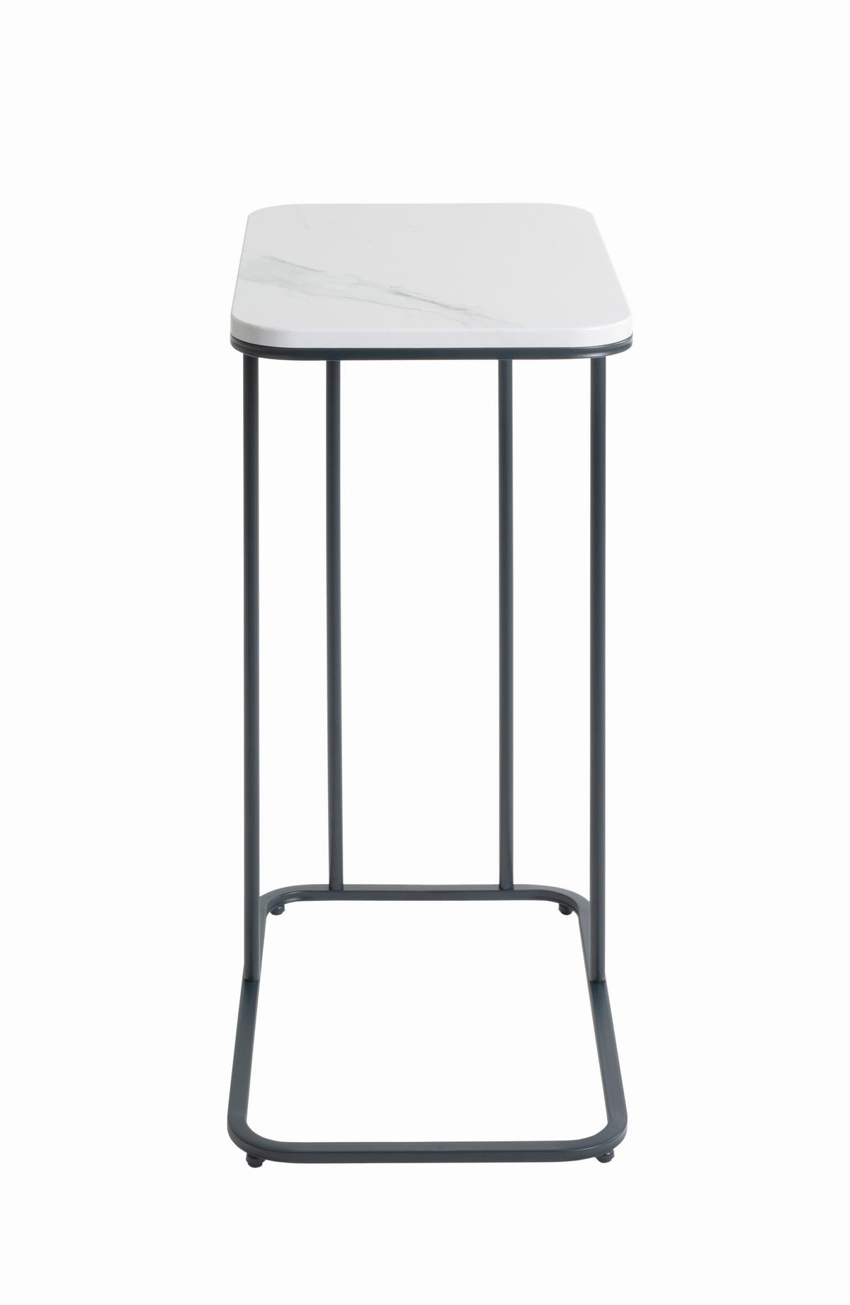 BEISTELLTISCH 45/30/67 cm Anthrazit, Weiß rechteckig  - Anthrazit/Weiß, Trend, Holzwerkstoff/Metall (45/30/67cm)