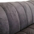 ECKSOFA Grau Samt  - Schwarz/Grau, MODERN, Kunststoff/Textil (270/328/180cm) - Carryhome