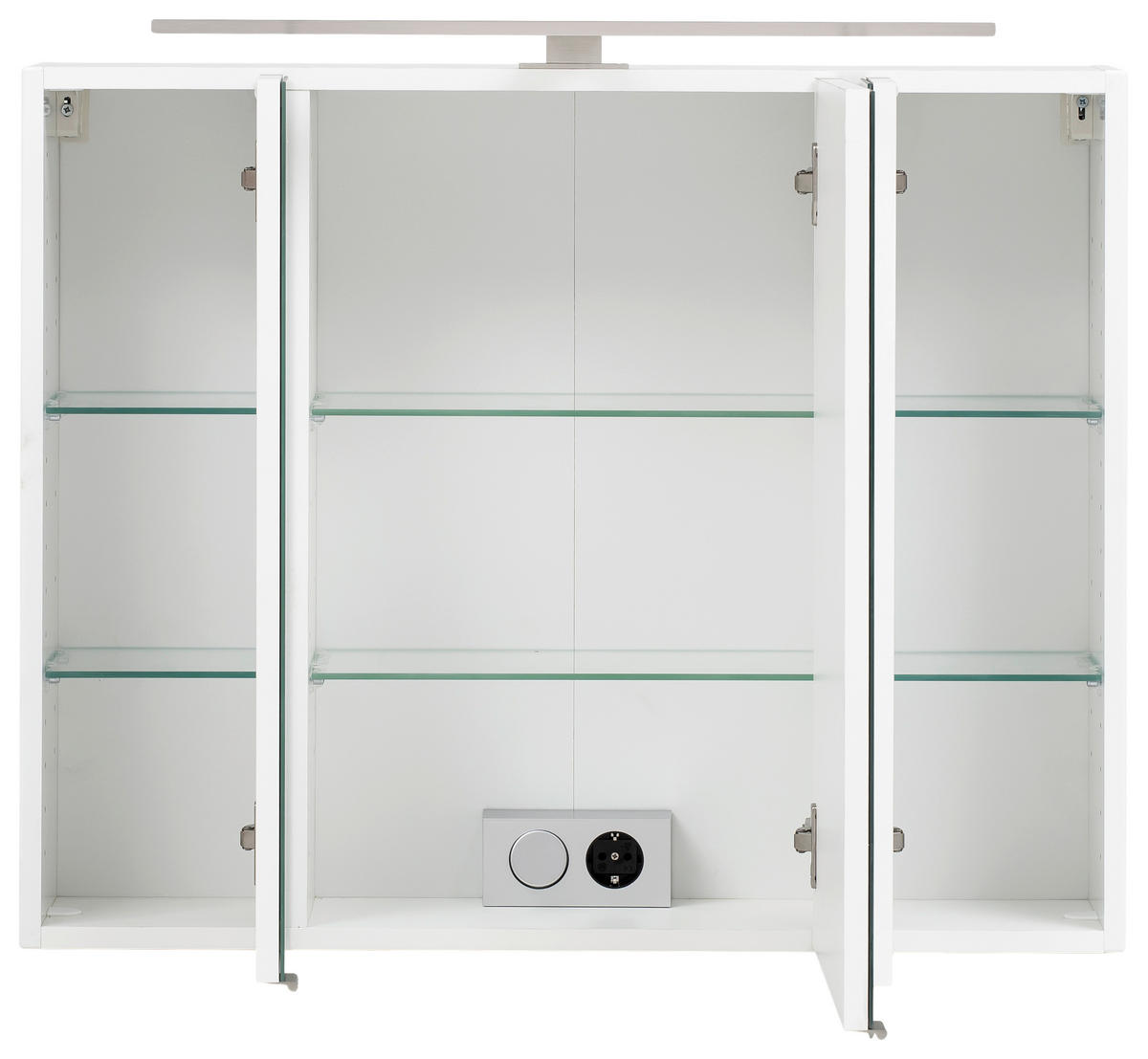 BADRUM 80 cm  - vit/grå, Klassisk, trämaterial/glas (80cm) - Held