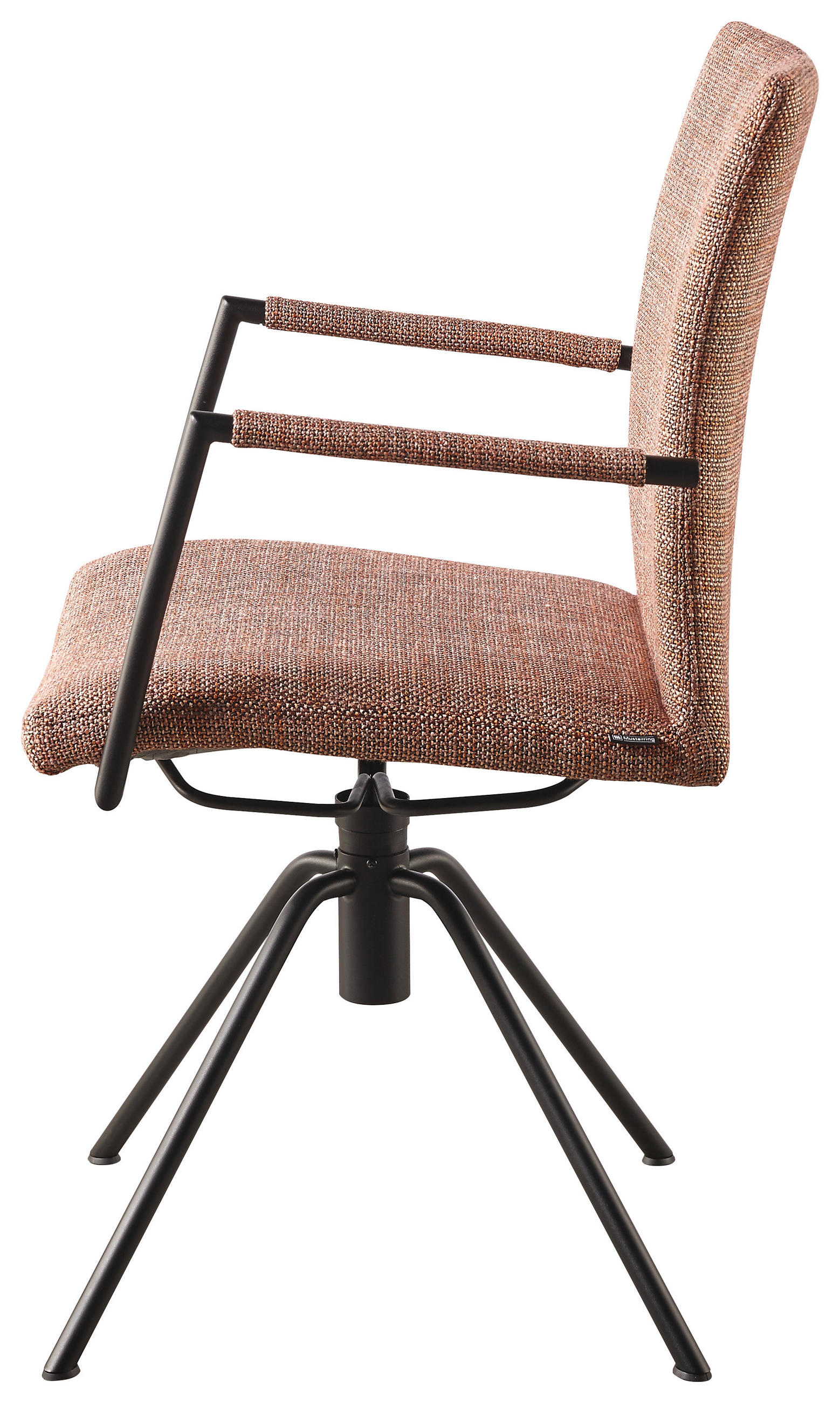ARMLEHNSTUHL  in Flachgewebe  - Rot/Schwarz, Design, Textil (55/91/58cm) - Musterring