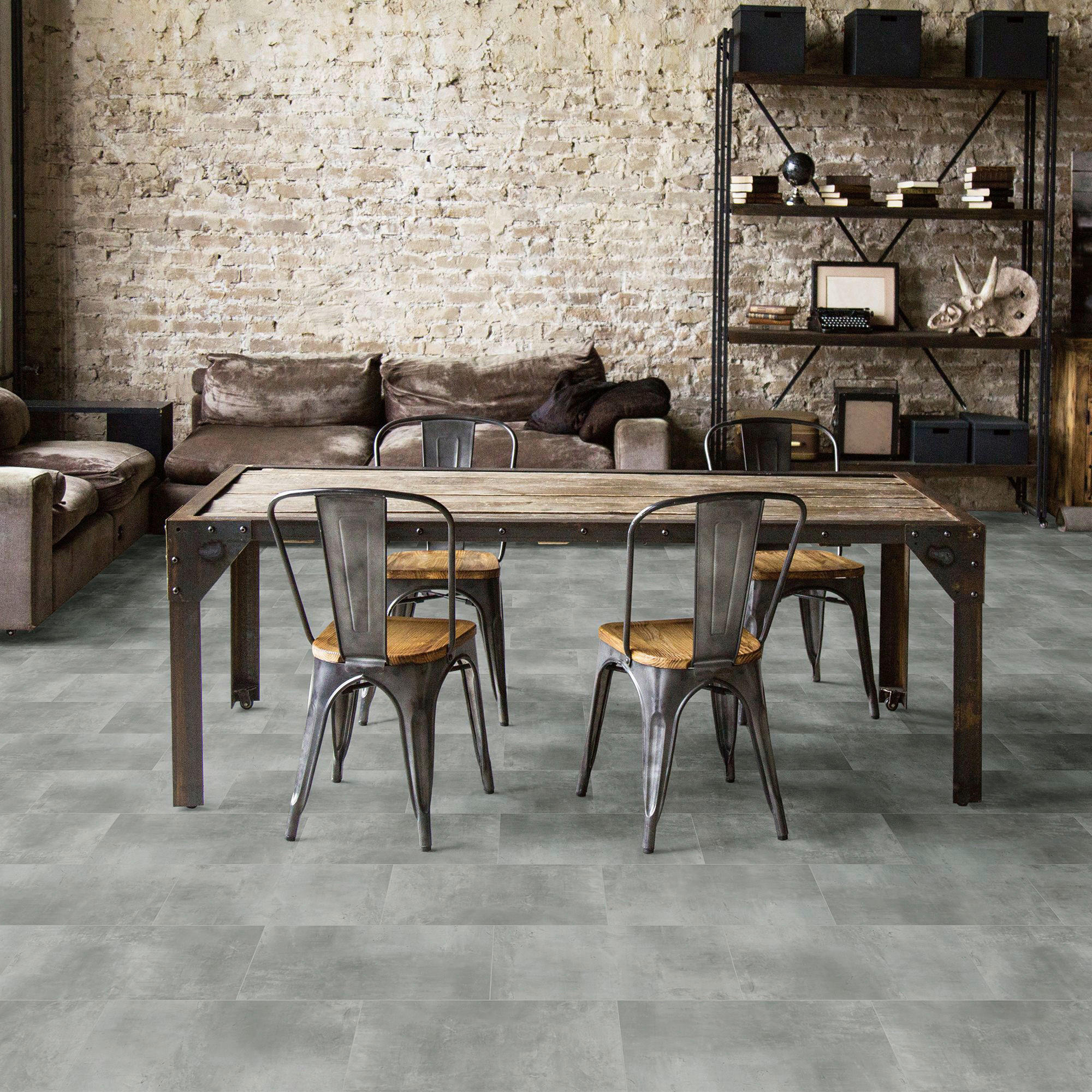 Vinylová podlaha Stone Beton  (m²) šedá - šedá, Design, plast (60/30/0,4cm) - Venda