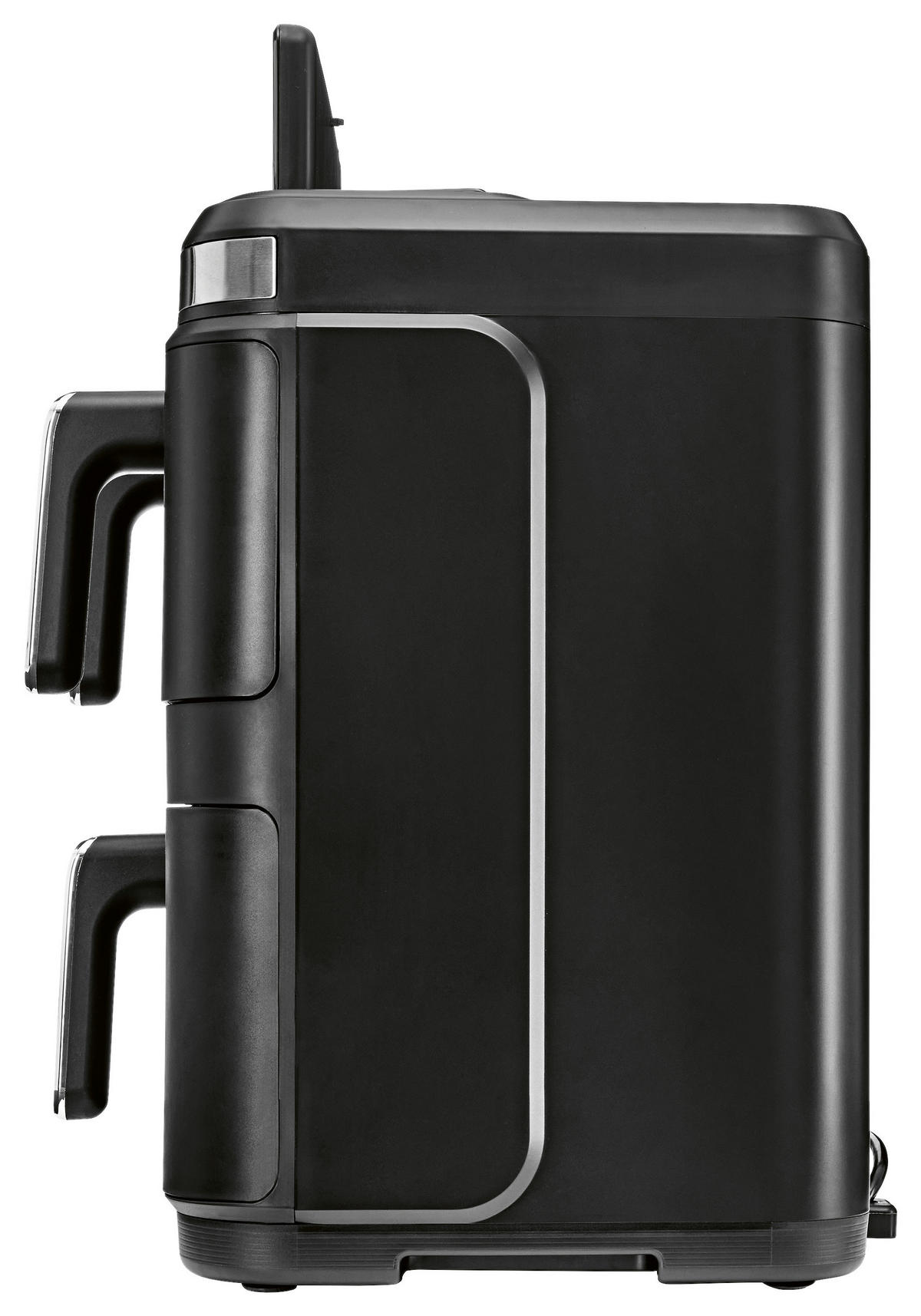 HEIßLUFTFRITTEUSE GOURMETmaxx 17 L  - Edelstahlfarben/Schwarz, MODERN, Kunststoff/Metall (37,7/37,5/43cm) - GOURMETMAXX