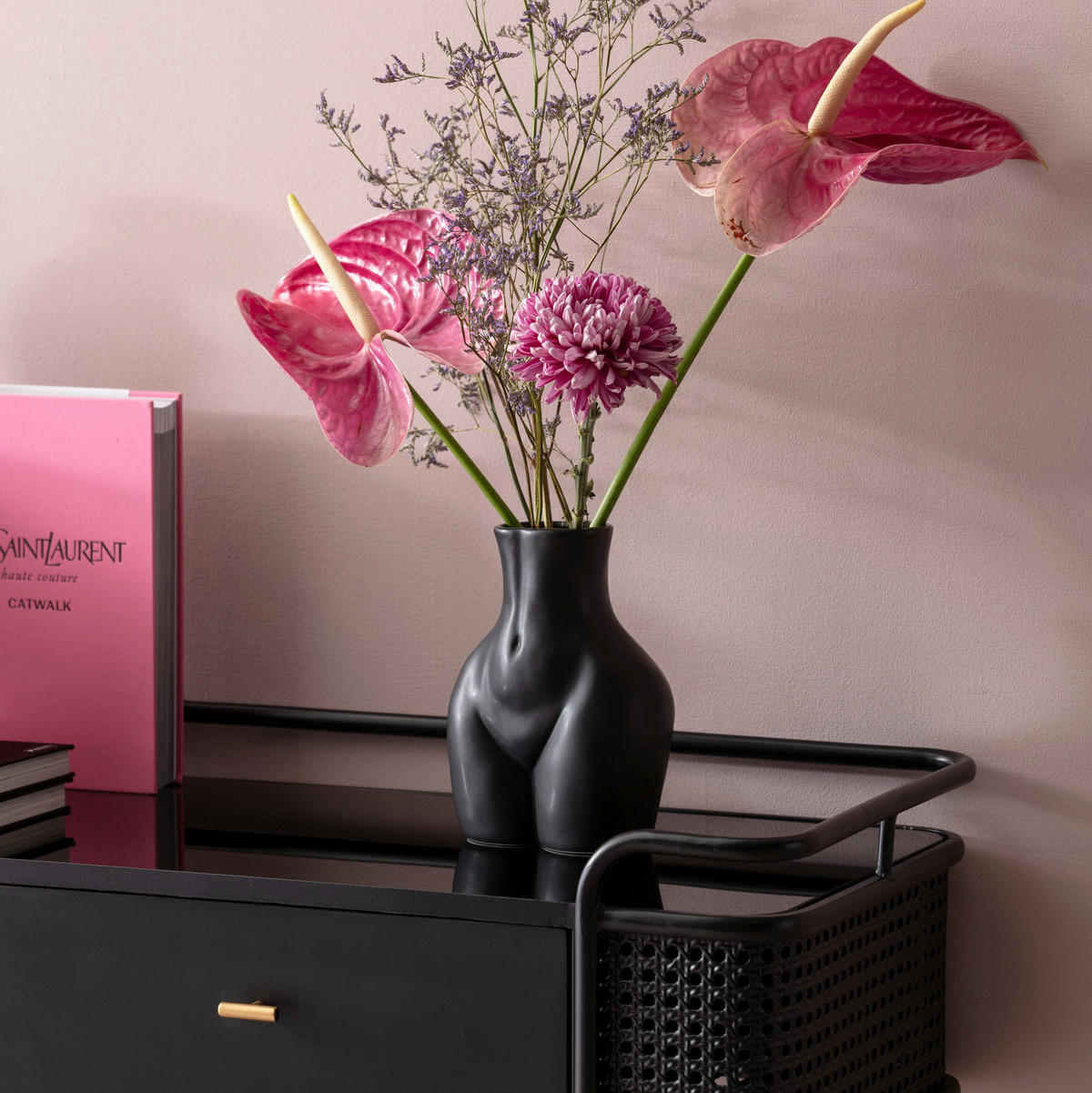 VASE 21,5 cm  - Schwarz, Design, Keramik (16/21/12cm) - Kare-Design