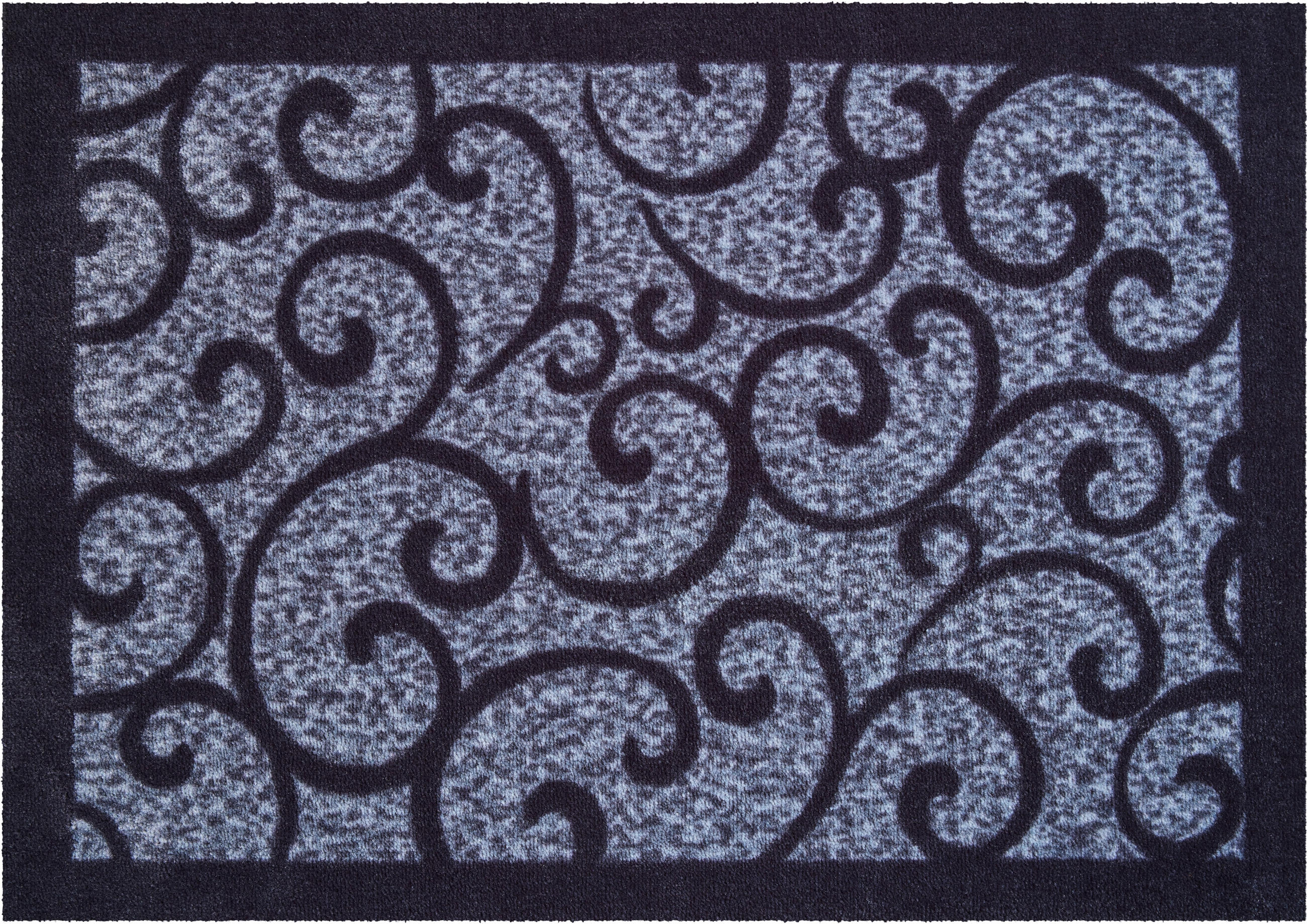 FUßMATTE 60/85 cm Grillo  - Blaugrau/Schwarz, LIFESTYLE, Kunststoff/Textil (60/85cm) - Grund