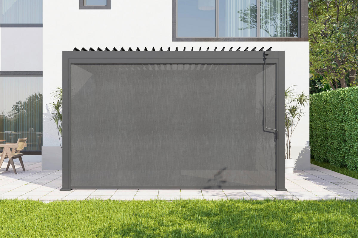 PERGOLA-ROLLO 371/231,5/8,5 cm  - Anthrazit, Basics, Textil (371/231,5/8,5cm) - Gardenson