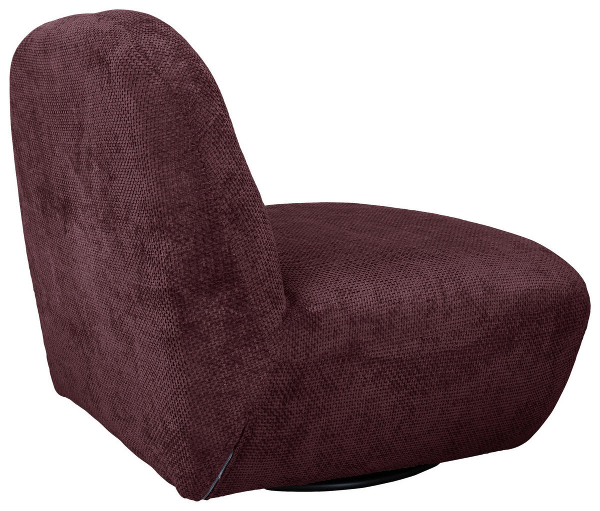 SESSEL in Struktur Bordeaux  - Bordeaux/Schwarz, Basics, Textil/Metall (85/74/85cm) - Livetastic