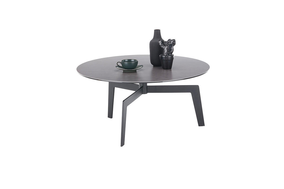 KLUB STOČIĆ  siva, crna  - siva/crna, Dizajnerski, metal/keramika (80/80/38cm) - Boxxx