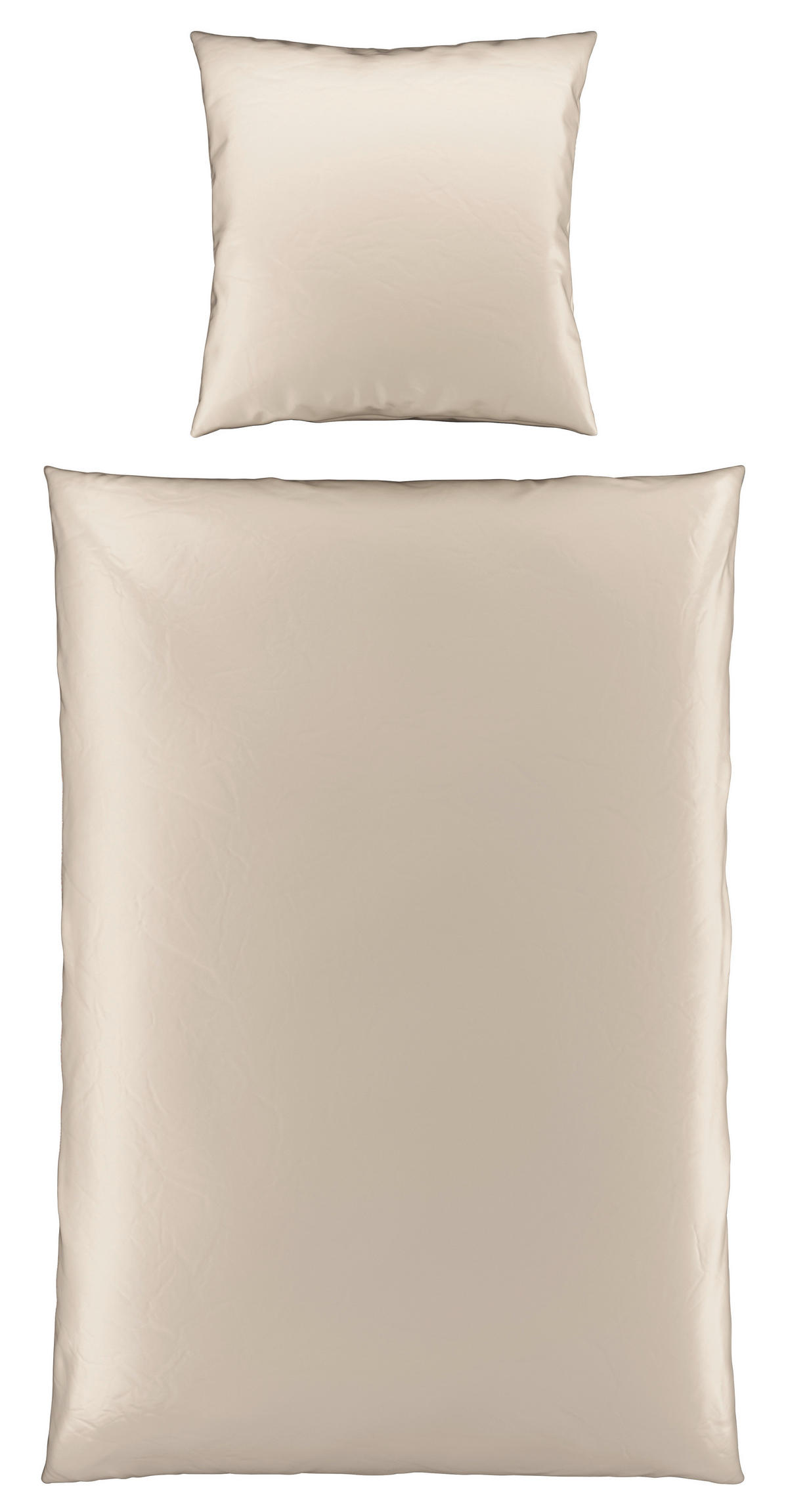 BETTWÄSCHE 135/200 cm NIGIRI Satin  - Ecru, Basics, Textil (135/200cm) - Bio:Vio