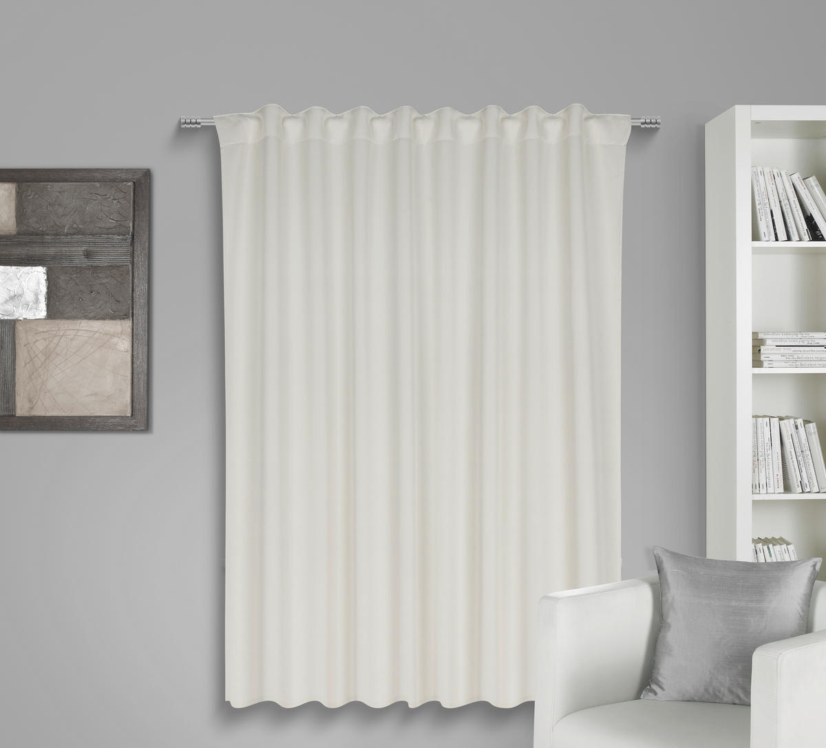 ZAVESA ZA ZAMRAČIVANJE prirodna boja - prirodna boja, Osnovno, tekstil (140/175cm) - Esposa