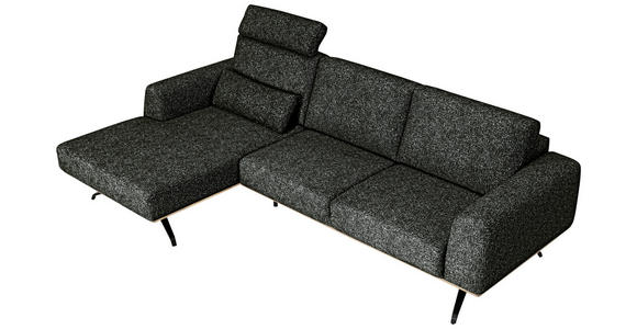 ECKSOFA in Struktur Waldgrün  - Waldgrün/Schwarz, Design, Textil/Metall (157/262cm) - Novel