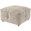 HOCKER in Textil Creme  - Creme/Schwarz, Design, Kunststoff/Textil (72/44/72cm) - Livetastic