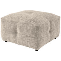 HOCKER in Textil Creme  - Creme/Schwarz, Design, Kunststoff/Textil (72/44/72cm) - Livetastic