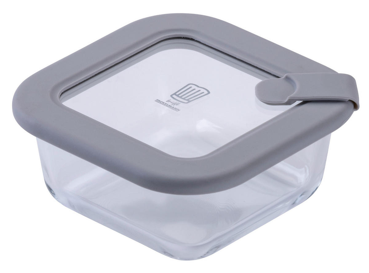 VORRATSDOSE Chefkoch 370 L  - Transparent/Hellgrau, Basics, Glas (320ml) - Chefkoch+Fackelmann