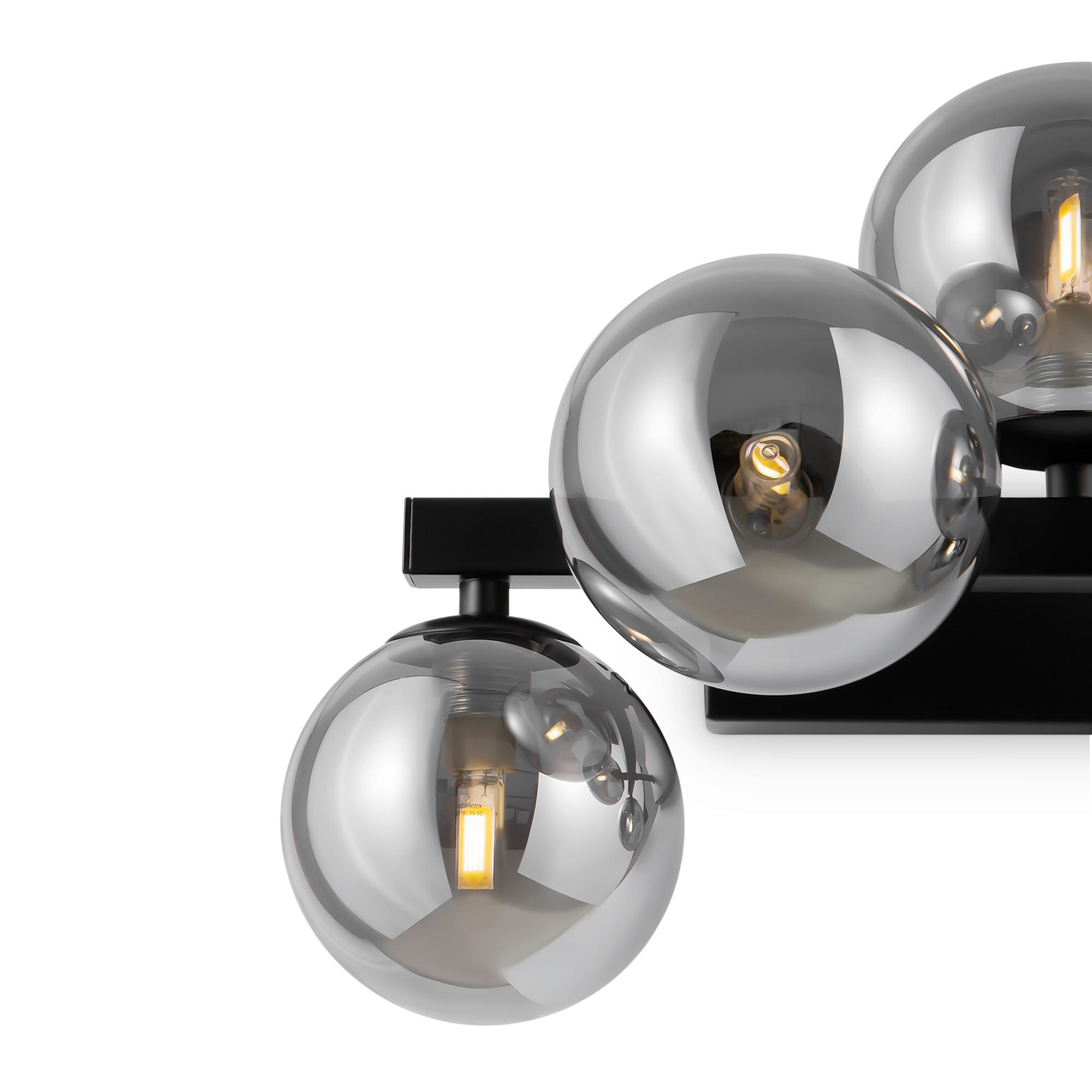 WANDLEUCHTE Modern   - Schwarz/Grau, Trend, Glas/Metall (24/38/23cm) - MAYTONI