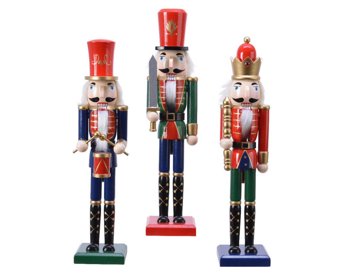 FIGURA ORAŠARA - višebojno, Basics, drvo (8,5/7,5/38cm) - X-Mas