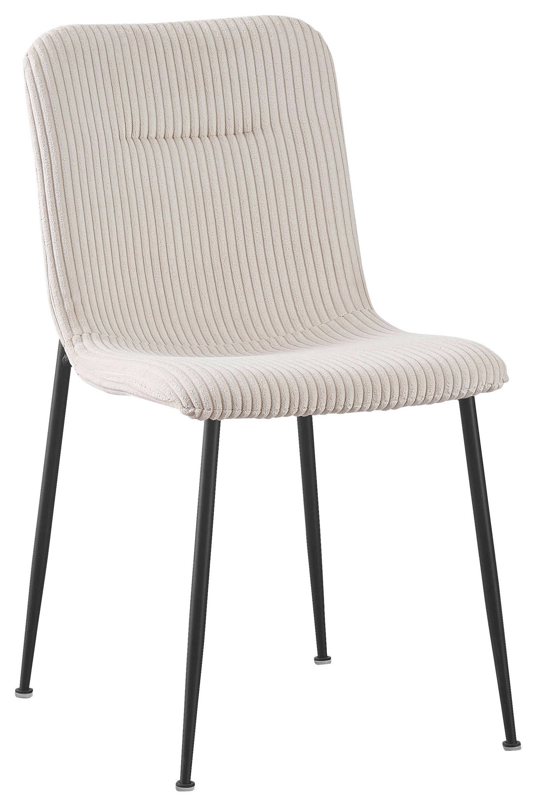STUHL  Stoffauswahl Cord  Beige  - Beige/Schwarz, Design, Textil/Metall (43/83/56cm) - Xora