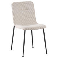 STOL, kovina, tekstil bež  - črna/bež, Design, kovina/tekstil (43/83/56cm) - Xora