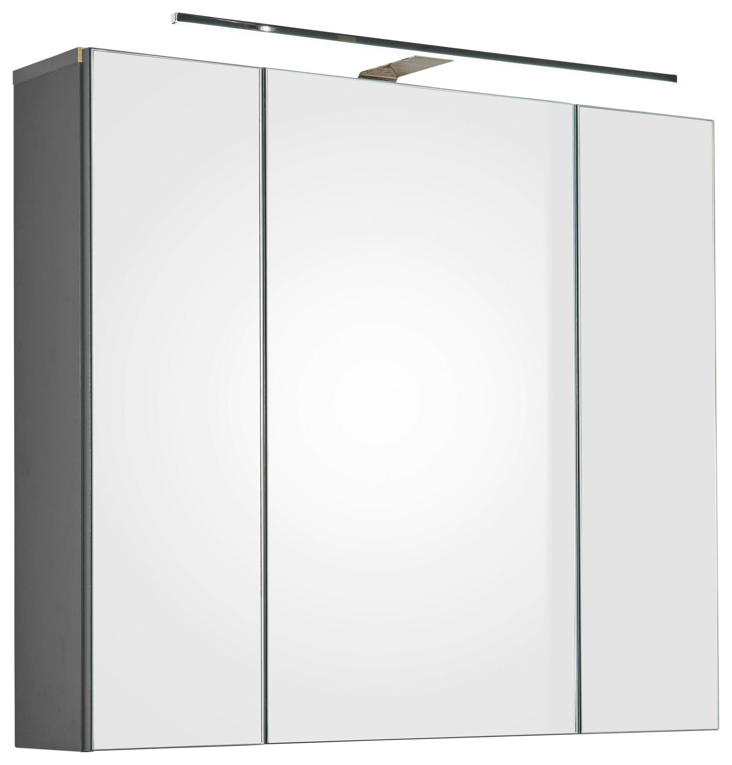 TÜKRÖS SZEKRÉNY 80/69,5/17 cm  - antracit, Trend, faalapú anyag/Üveg (80/69,5/17cm) - Xora
