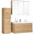 BADEZIMMER  in 105 cm  - Eichefarben, Design, Glas/Holz (105cm) - Novel