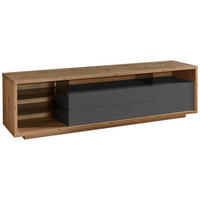 LOWBOARD  in 200/54,6/42 cm  - Eiche Artisan/Grau, Design, Glas/Holzwerkstoff (200/54,6/42cm) - Stylife
