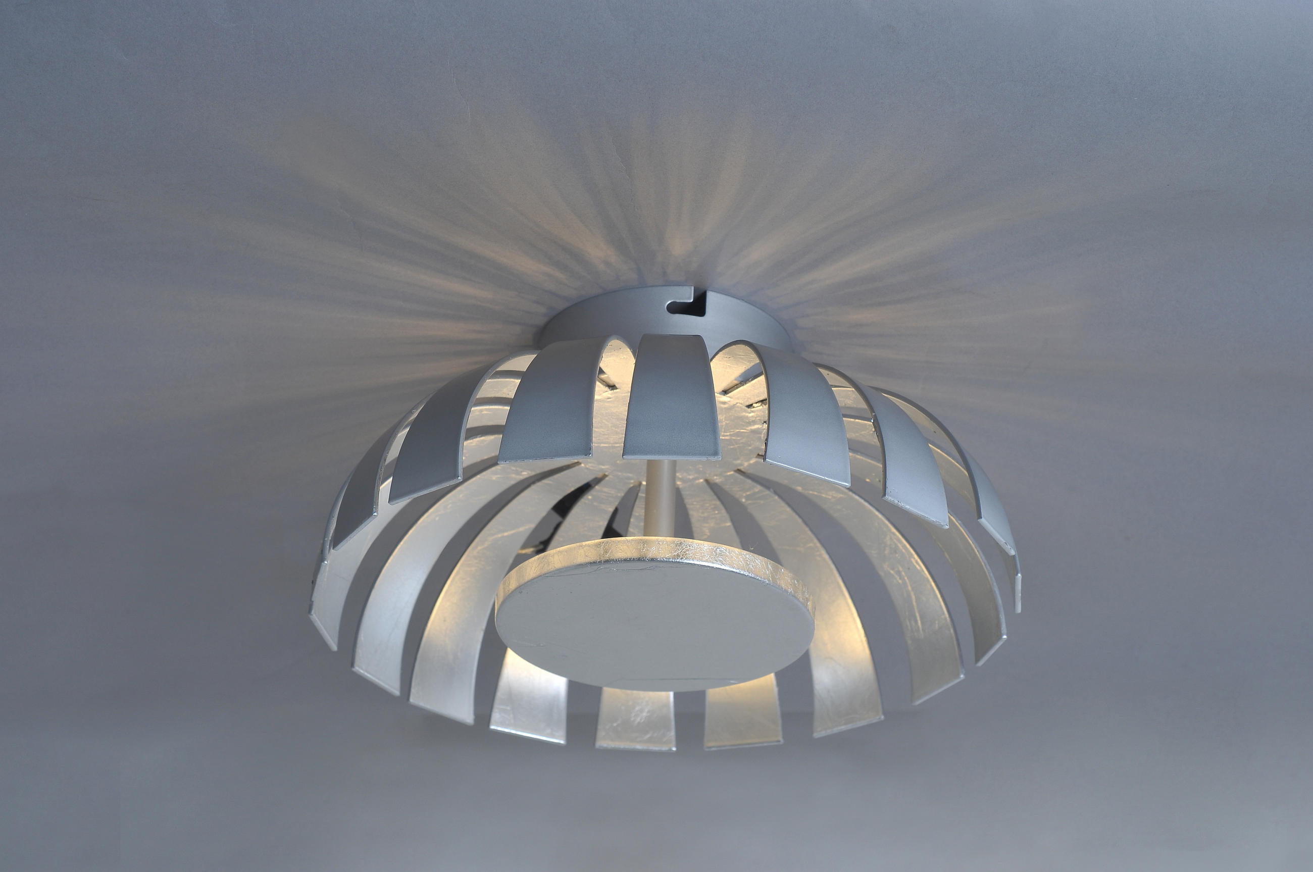 LED-DECKENLEUCHTE Flare 9/18 cm   - Nickelfarben, Design, Metall (9/18cm)