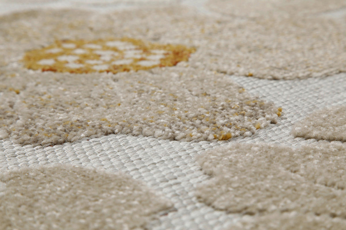 OUTDOORTEPPICH 140/200 cm Beach Flower Hellblau, Beige, Currygelb  - Currygelb/Beige, KONVENTIONELL, Textil (140/200cm) - WECON HOME