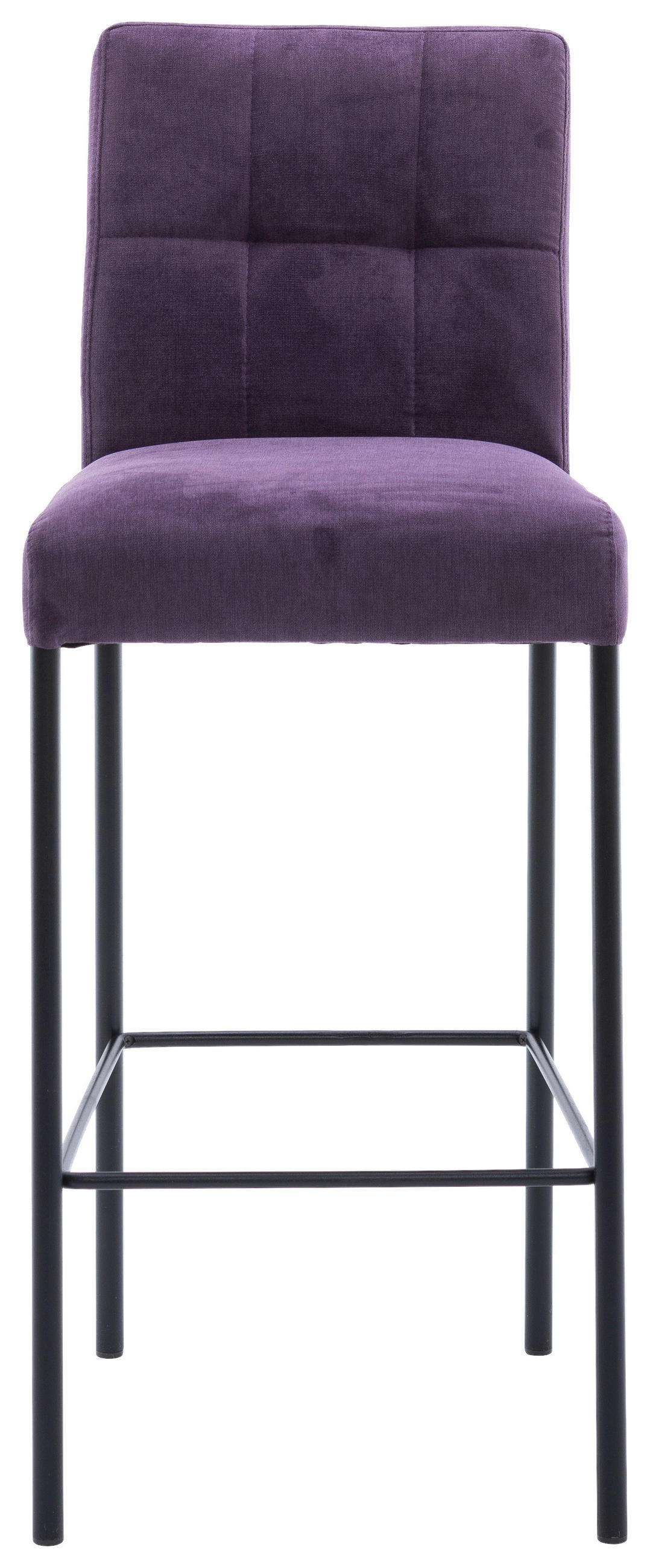 BARHOCKER Webstoff Schwarz, Violett Eisen Stoffauswahl - Violett/Schwarz, Design, Textil/Metall (46/91/61cm) - Xora