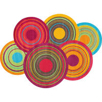FLACHWEBETEPPICH 140/200 cm Cosmic Colour Multicolor  - Multicolor, KONVENTIONELL, Kunststoff/Textil (140/200cm) - wash+dry
