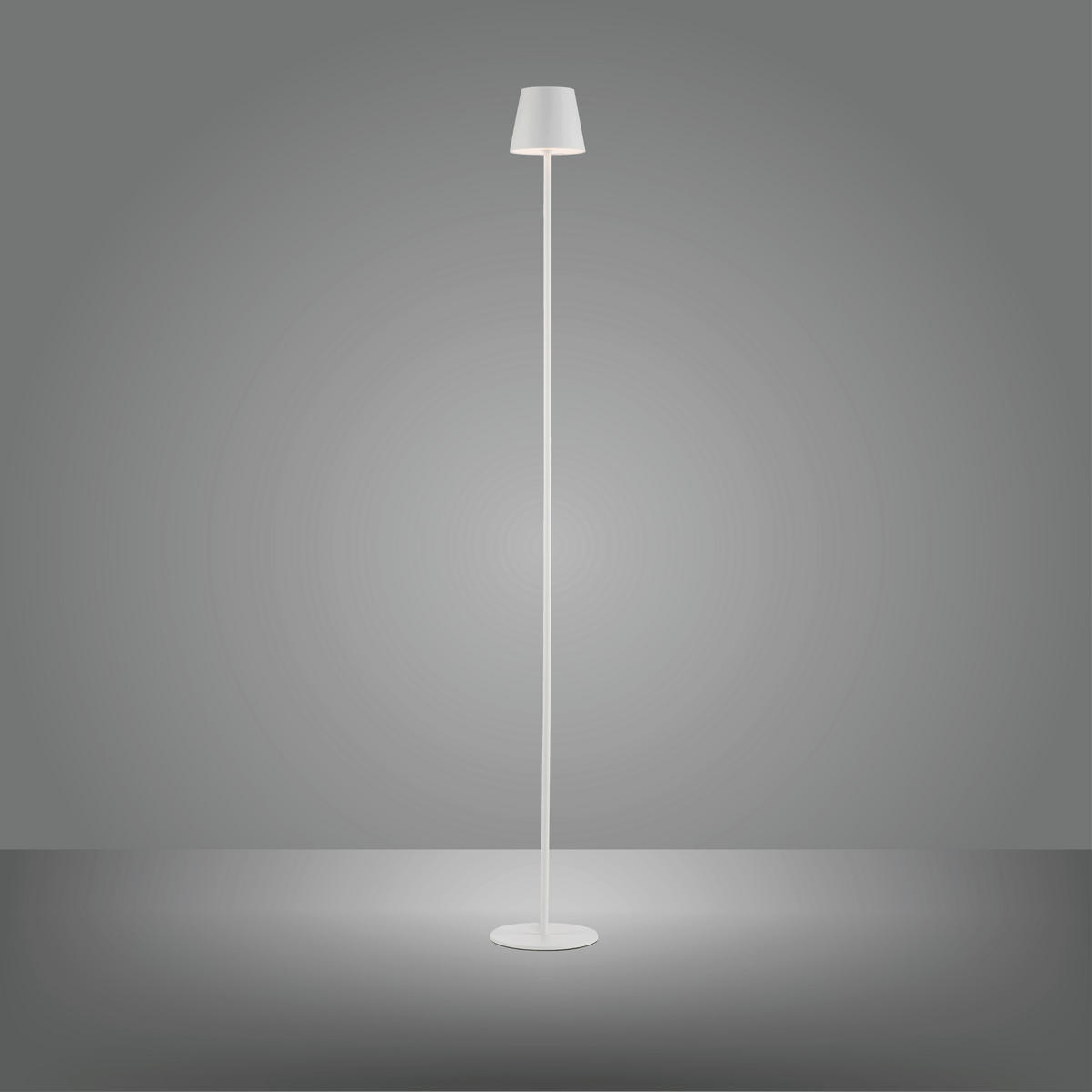 PODNA PUNJIVA SVJETILJKA  - bijela, Trend, metal/plastika (16/16/125cm)