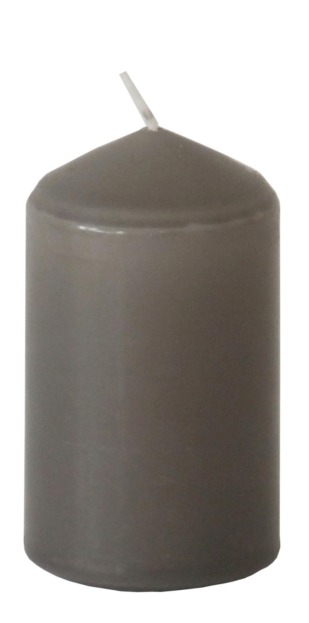STUMPENKERZE 4,7/8 cm  - Grau, Basics (4,7/8cm) - Steinhart