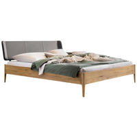 BETT 180/200 cm  in Dunkelgrau, Wildeiche  - Wildeiche/Dunkelgrau, Design, Holz (180/200cm) - Hasena