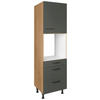 GERÄTEUMBAUSCHRANK 60/216,6/58 cm  in Grün, Eichefarben  - Eichefarben/Schwarz, MODERN, Holzwerkstoff/Metall (60/216,6/58cm) - Nobilia