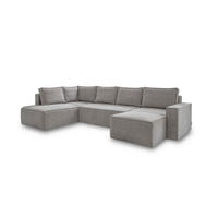 SJEDEĆA GARNITURA tekstil  siva   - bijela/siva, Design, tekstil/plastika (194/322/156cm) - MID.YOU